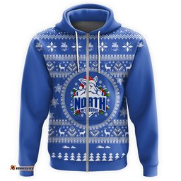 North Melbourne Ugly Faux Knit Christmas Hoodie – Xmas Holiday Gift Pullover