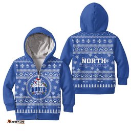 North Melbourne Ugly Faux Knit Christmas Kids Hoodie – Xmas Holiday Gift Pullover