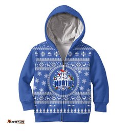 North Melbourne Ugly Faux Knit Christmas Kids Hoodie – Xmas Holiday Gift Pullover
