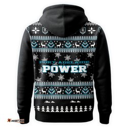 Port Adelaide Power Ugly Faux Knit Christmas Hoodie – Xmas Holiday Gift Pullover