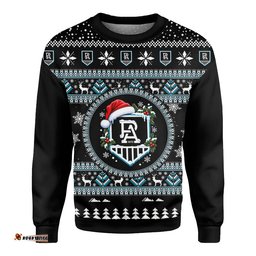 Port Adelaide Power Ugly Christmas Faux Knit Sweatshirt – Xmas Holiday Gift Pullover