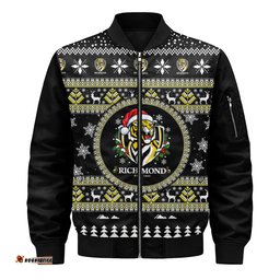 Richmond Tigers Ugly Christmas Faux Knit Bomber Jacket – Xmas Holiday Gift Pullover