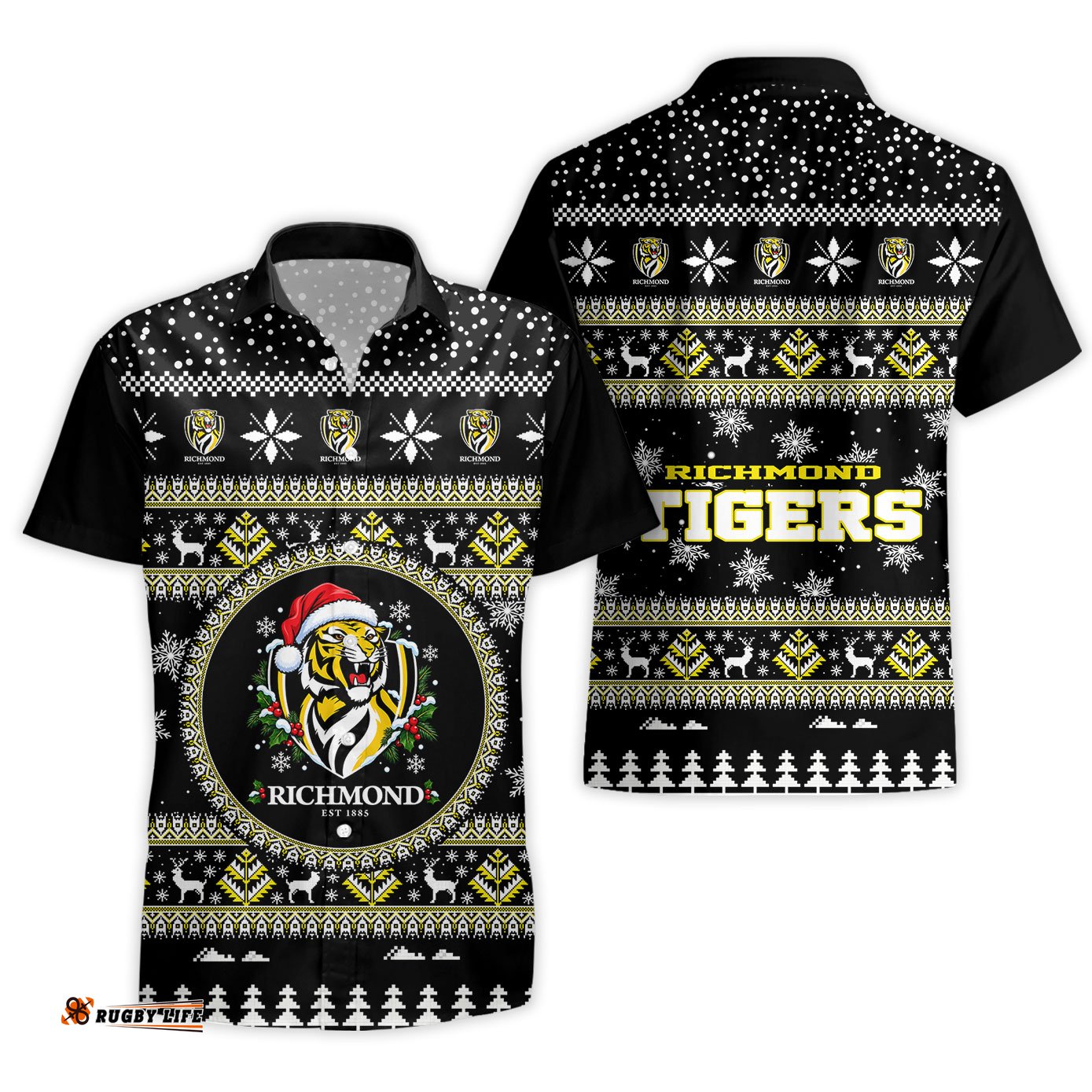Richmond Tigers Ugly Faux Knit Christmas Hawaiian Shirt – Xmas Holiday Gift Pullover