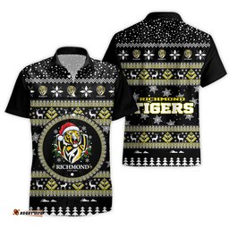 Richmond Tigers Ugly Faux Knit Christmas Hawaiian Shirt – Xmas Holiday Gift Pullover