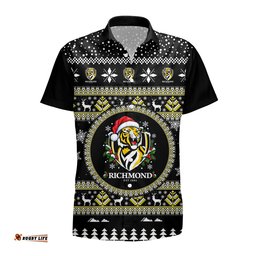 Richmond Tigers Ugly Faux Knit Christmas Hawaiian Shirt – Xmas Holiday Gift Pullover