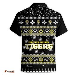 Richmond Tigers Ugly Faux Knit Christmas Hawaiian Shirt – Xmas Holiday Gift Pullover