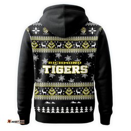 Richmond Tigers Ugly Faux Knit Christmas Hoodie – Xmas Holiday Gift Pullover