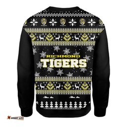 Richmond Tigers Ugly Christmas Faux Knit Sweatshirt – Xmas Holiday Gift Pullover