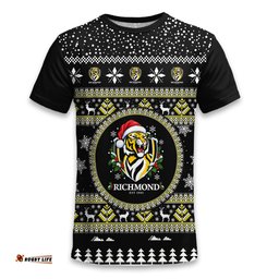 Richmond Tigers Ugly Christmas Faux Knit T-Shirt – Xmas Holiday Gift Pullover
