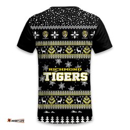 Richmond Tigers Ugly Christmas Faux Knit T-Shirt – Xmas Holiday Gift Pullover