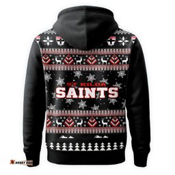 St Kilda Saints Ugly Faux Knit Christmas Hoodie – Xmas Holiday Gift Pullover