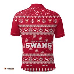 Sydney Swans Ugly Christmas Faux Knit Polo Shirt – Xmas Holiday Gift Pullover