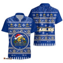 West Coast Eagles Ugly Faux Knit Christmas Hawaiian Shirt – Xmas Holiday Gift Pullover