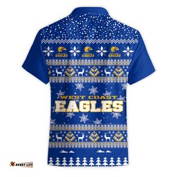 West Coast Eagles Ugly Faux Knit Christmas Hawaiian Shirt – Xmas Holiday Gift Pullover