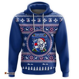 Western Bulldogs Ugly Faux Knit Christmas Hoodie – Xmas Holiday Gift Pullover