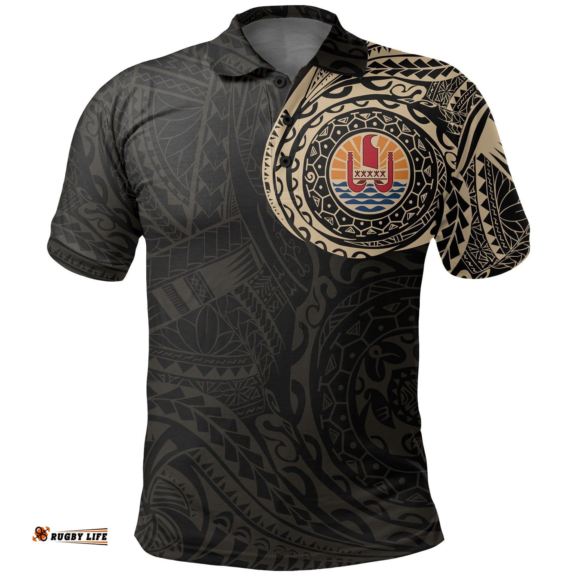 Tahiti In My Heart Tattoo Polo Shirt A7