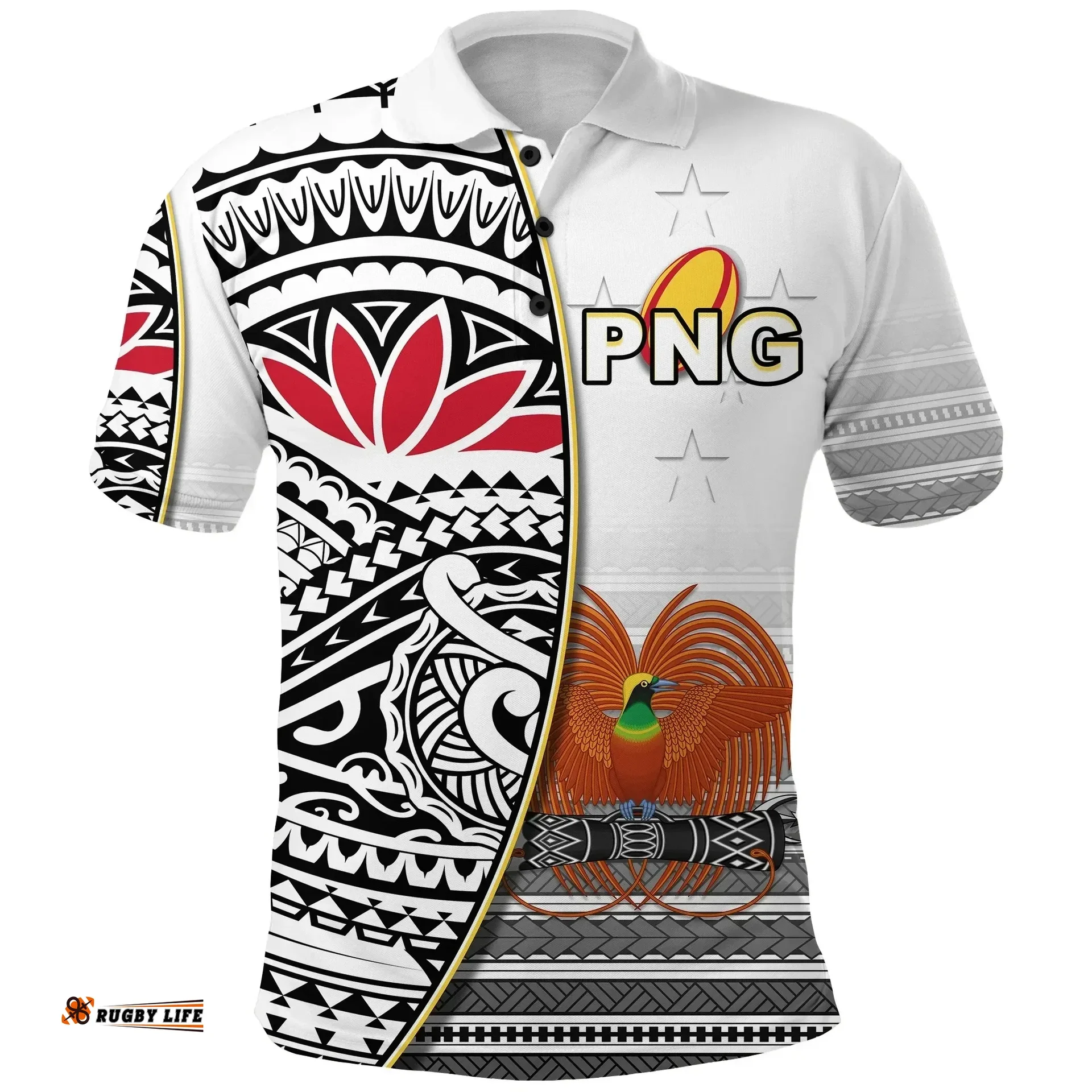 Rugbylife Polo Shirt - Papua New Guinea Rugby Polo Shirt - PNG Impressive K13
