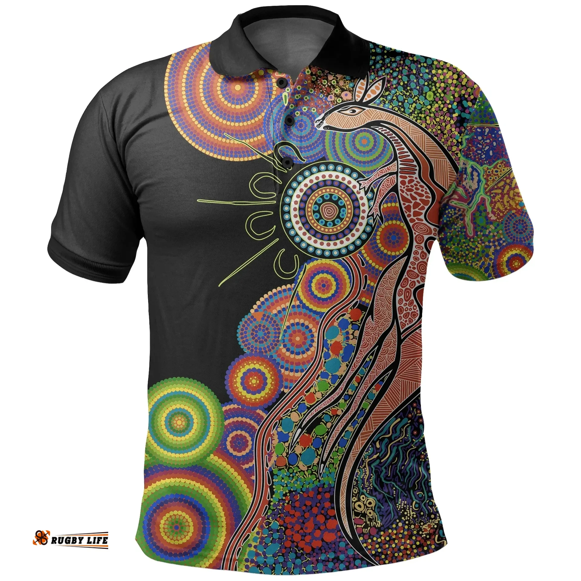 Australia Polo Shirt Aboriginal Style NO.1 TH4