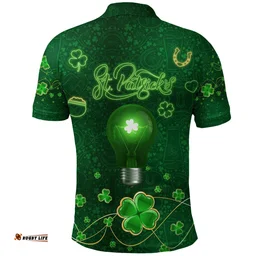 Patrick's Day Polo Shirt Shamrock Vibes K36