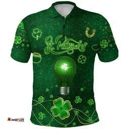 Patrick's Day Polo Shirt Shamrock Vibes K36