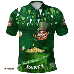 Patrick's Day Polo Shirt Shamrock Festival Style K36