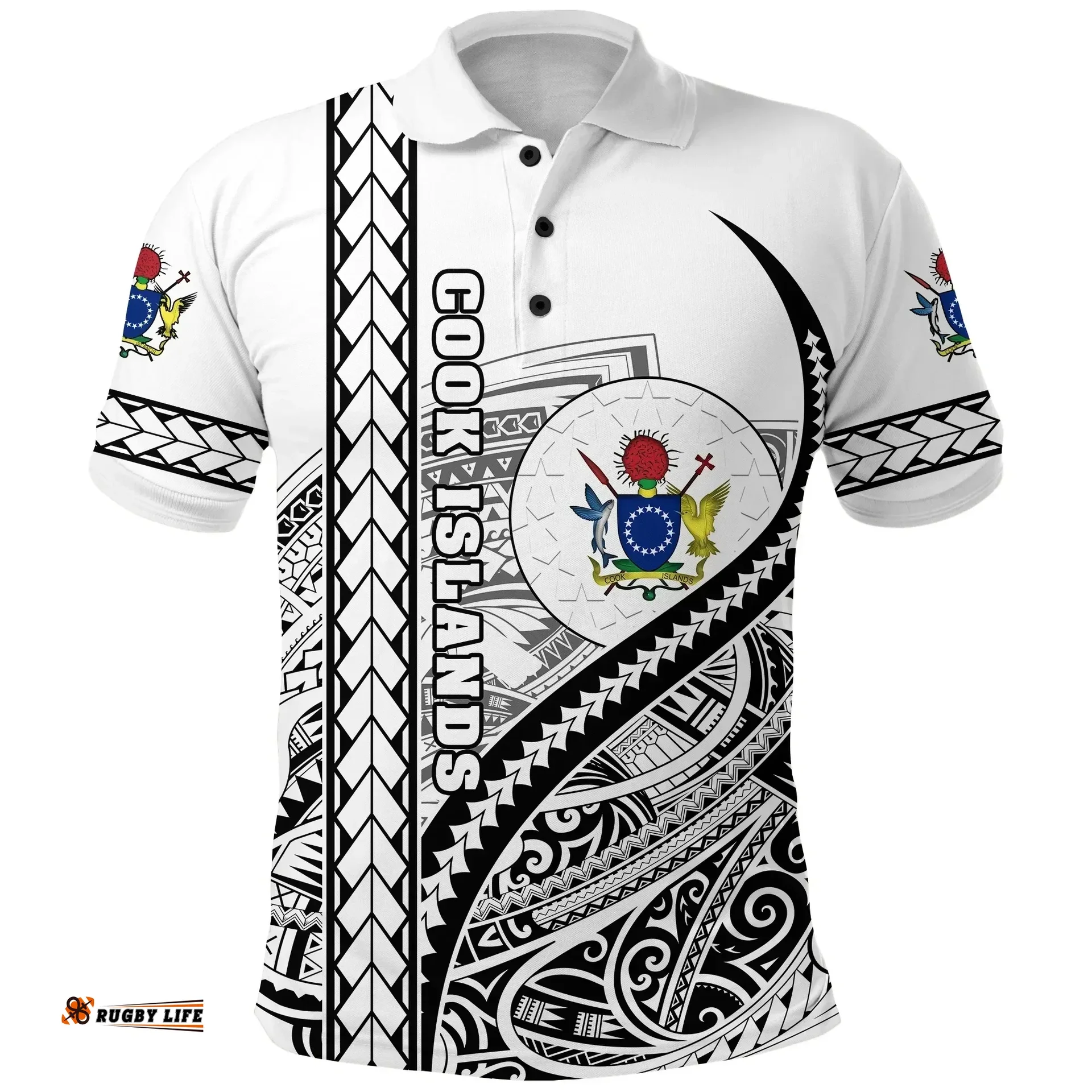 Rugbylife Polo Shirt - Cook Islands Rugby Polo Shirt Simple K13