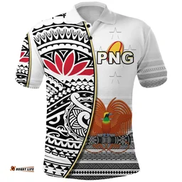 Rugbylife Polo Shirt - (Custom Personalised) Papua New Guinea Rugby Polo Shirt - PNG Impressive - Custom Text and Number K13