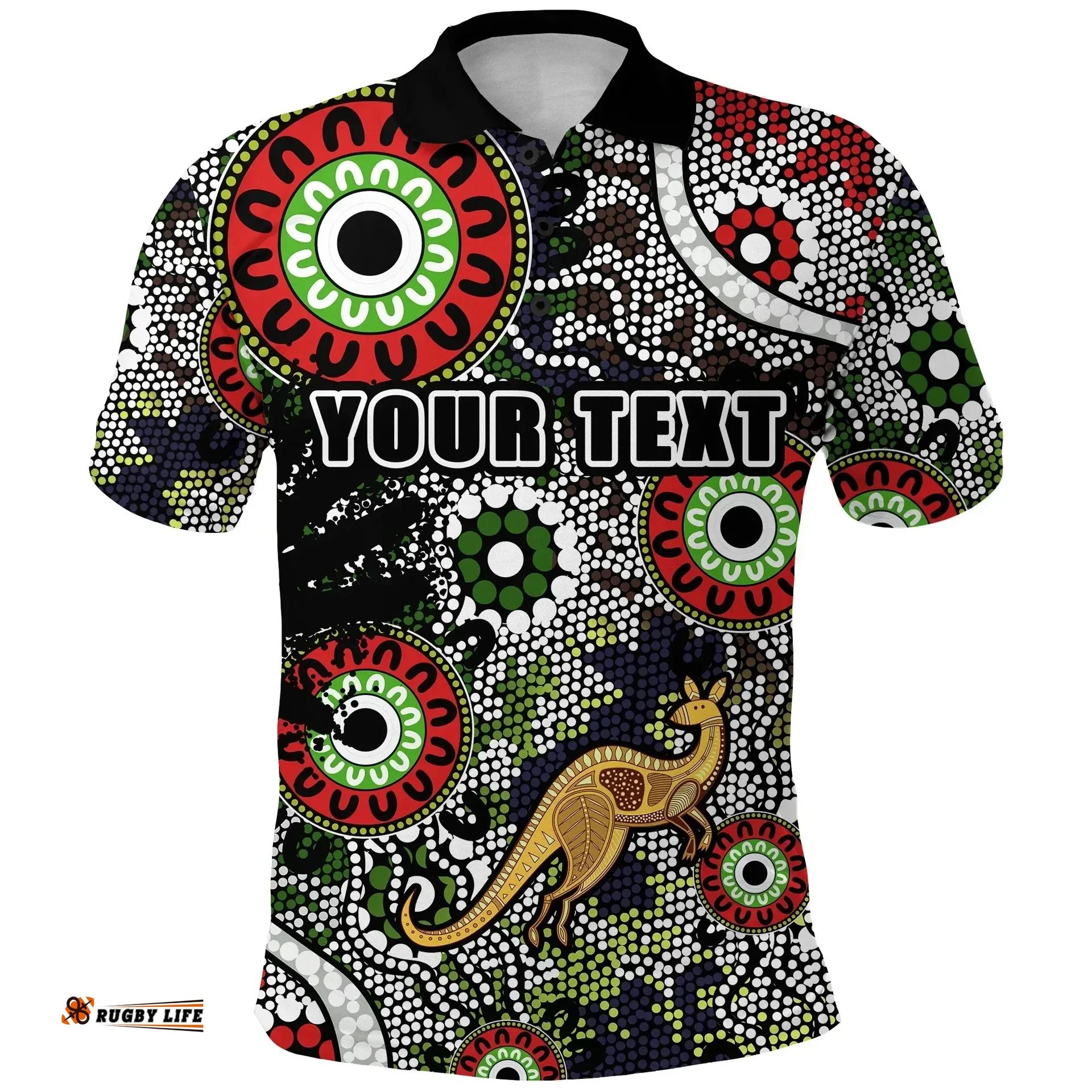 (Custom Personalised) Indigenous Polo Shirt All Stars K13