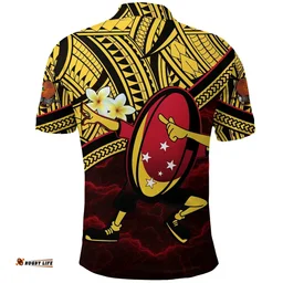 Rugbylife Polo Shirt - (Custom Personalised) Papua New Guinea Rugby Polo Shirt Style Dab Trend K13