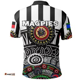 Custom PersonalisedNaidoc Magpies Polo Shirt Indigenous