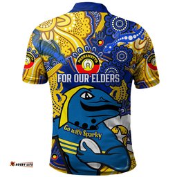 Parramatta Eels Naidoc Week Custom Polo Shirt - For Our Elders Go With Sparky Polo Shirt