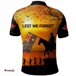 Australia Polo Shirt Lest We Forget Anzac Horse Brigade