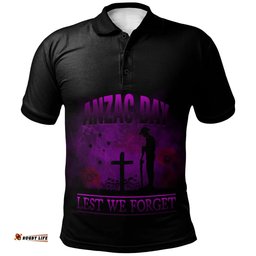 Australia Anzac Polo Shirt - Lest We Forget 2D Style (Pink)
