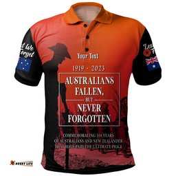 Australia Anzac Day Custom Polo Shirt - Lest We For Get Anzac Quotes Polo Shirt Amazing Aussie