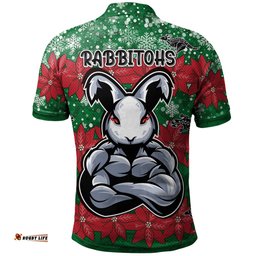 Australia Rabbitohs Christmas Polo Shirt - Custom Indigenous Super Australia Rabbitohs Polo Shirt