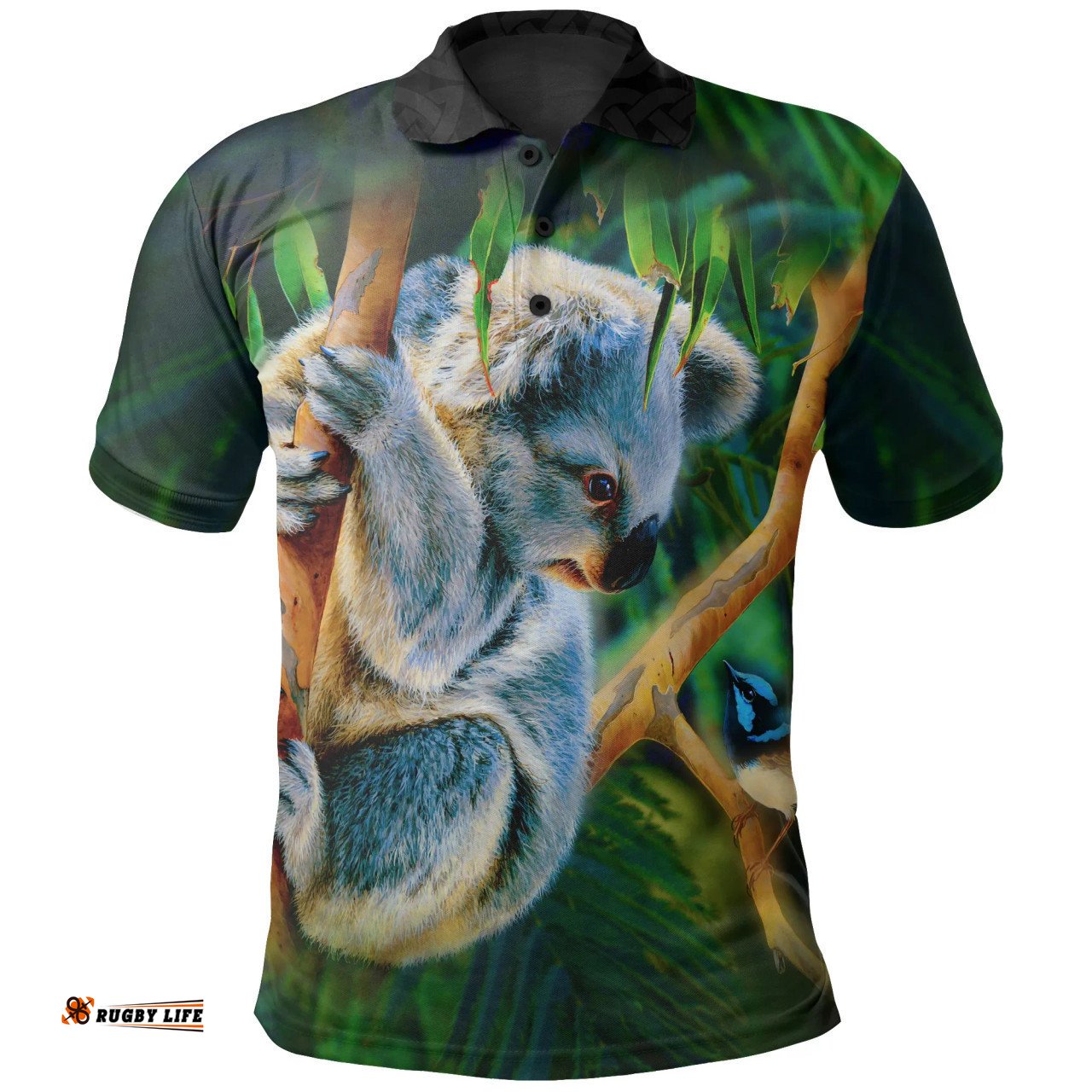 Australia Polo Shirt - 3D Koala Shirt - Koala Aussie Greeting
