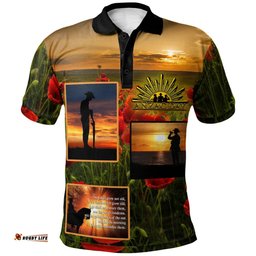 Australia Anzac Polo Shirt - Remembrance Day Amazing Aussie