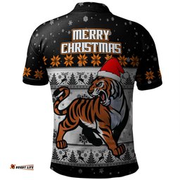 Wests Tigers Christmas Custom Polo Shirt - Special Ugly Christmas Polo Shirt