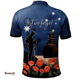 Australia Royal Navy Polo Shirt - Australian Navy Anzac (Blue)