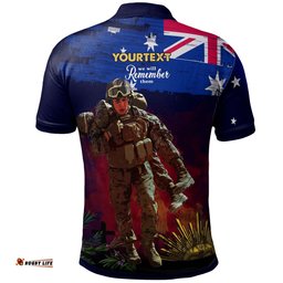 Australia Anzac Day Polo Shirt - Custom Lest We Forget Rosemary Soldier Anzac Spirit Polo Shirt Amazing Aussie