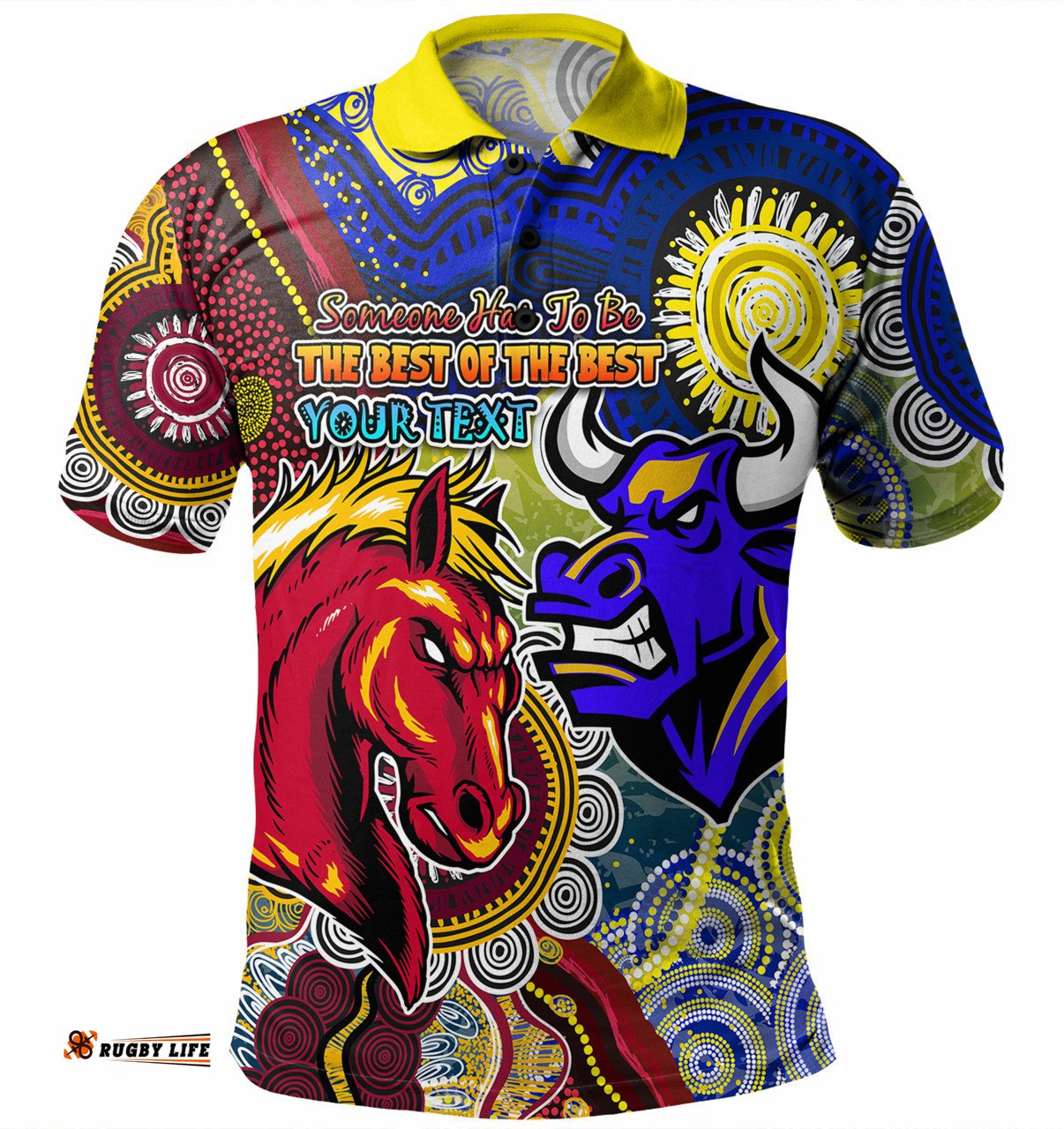 Brisbane Broncos Vs North Queensland Cowboys Custom Polo Shirt - The Best of The Best Polo Shirt
