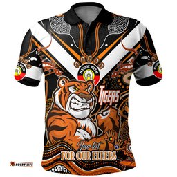 Wests Tigers Naidoc Week Custom Polo Shirt - For Our Elders Home Jersey Polo Shirt