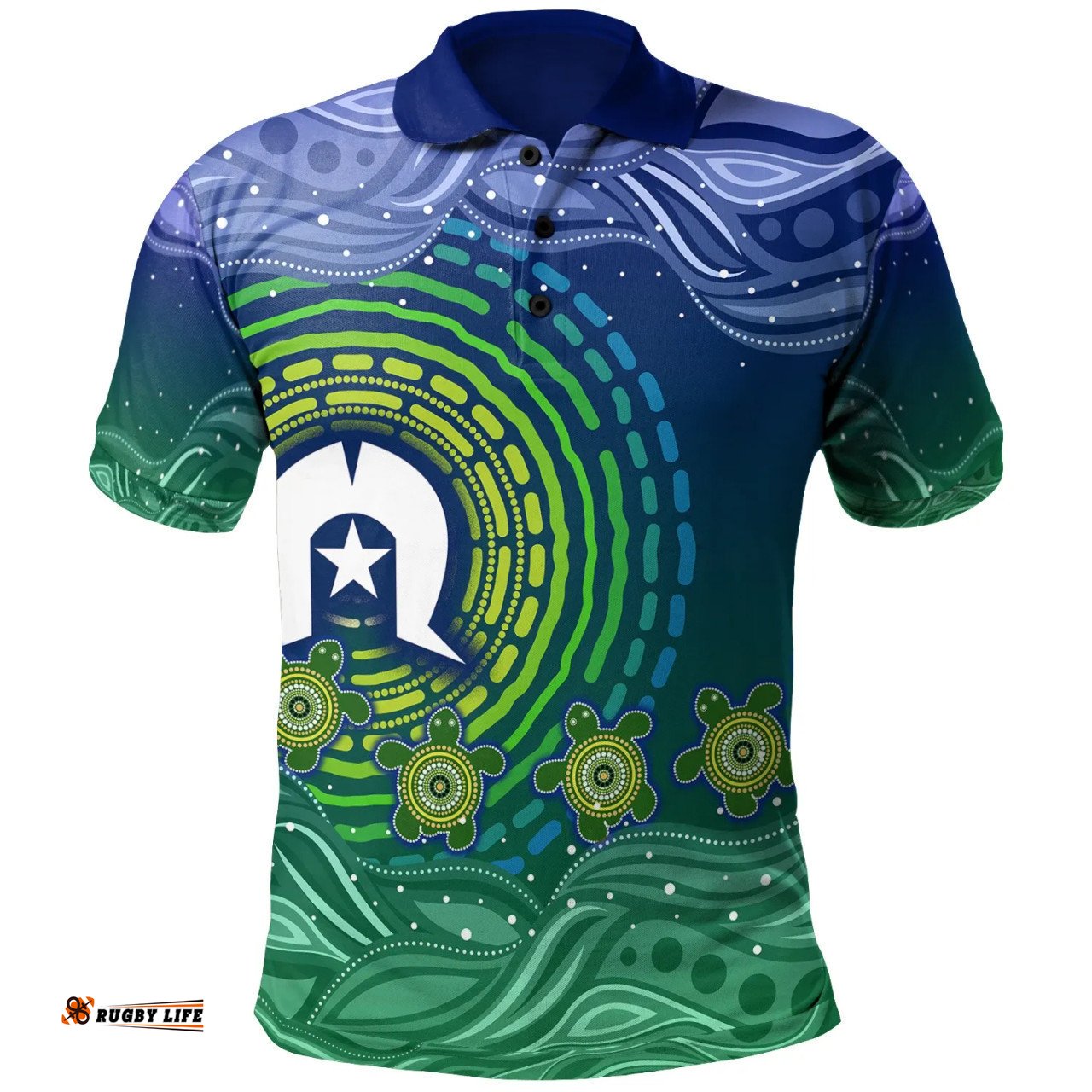 Australia Torres Strait Islanders Polo - Torres Strait Islands Inspired Turtle