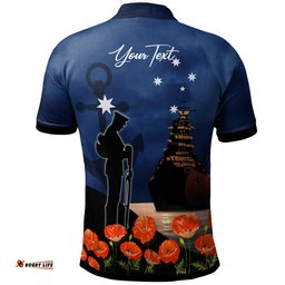 Australia Albany Custom Personalised Polo Shirt - Australian Royal Navy Anzac Blue