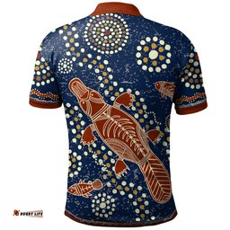 Australia Aboriginal Inspired Polo Shirt - Platypus And Fish Patterns Polo Shirt Amazing Aussie