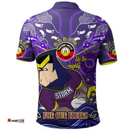 Melbourne Storm Naidoc Week Custom Polo Shirt - For Our Elders Home Jersey Polo Shirt