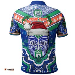 New Zealand Warriors Christmas Polo Shirt - Custom Merry New Zealand Warriors Christmas Indigenous Polo Shirt