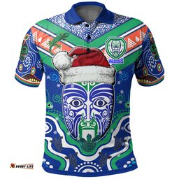 New Zealand Warriors Christmas Polo Shirt - Custom Merry New Zealand Warriors Christmas Indigenous Polo Shirt