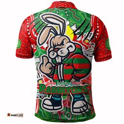 South Sydney Rabbitohs Polo Shirt - Indigenous Souths Blood, Passion, Pride Polo Shirt