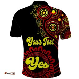 Personalised Australia Walk For Yes Polo Shirt Indigenous Voice 2023 Aboriginal Red Vibe